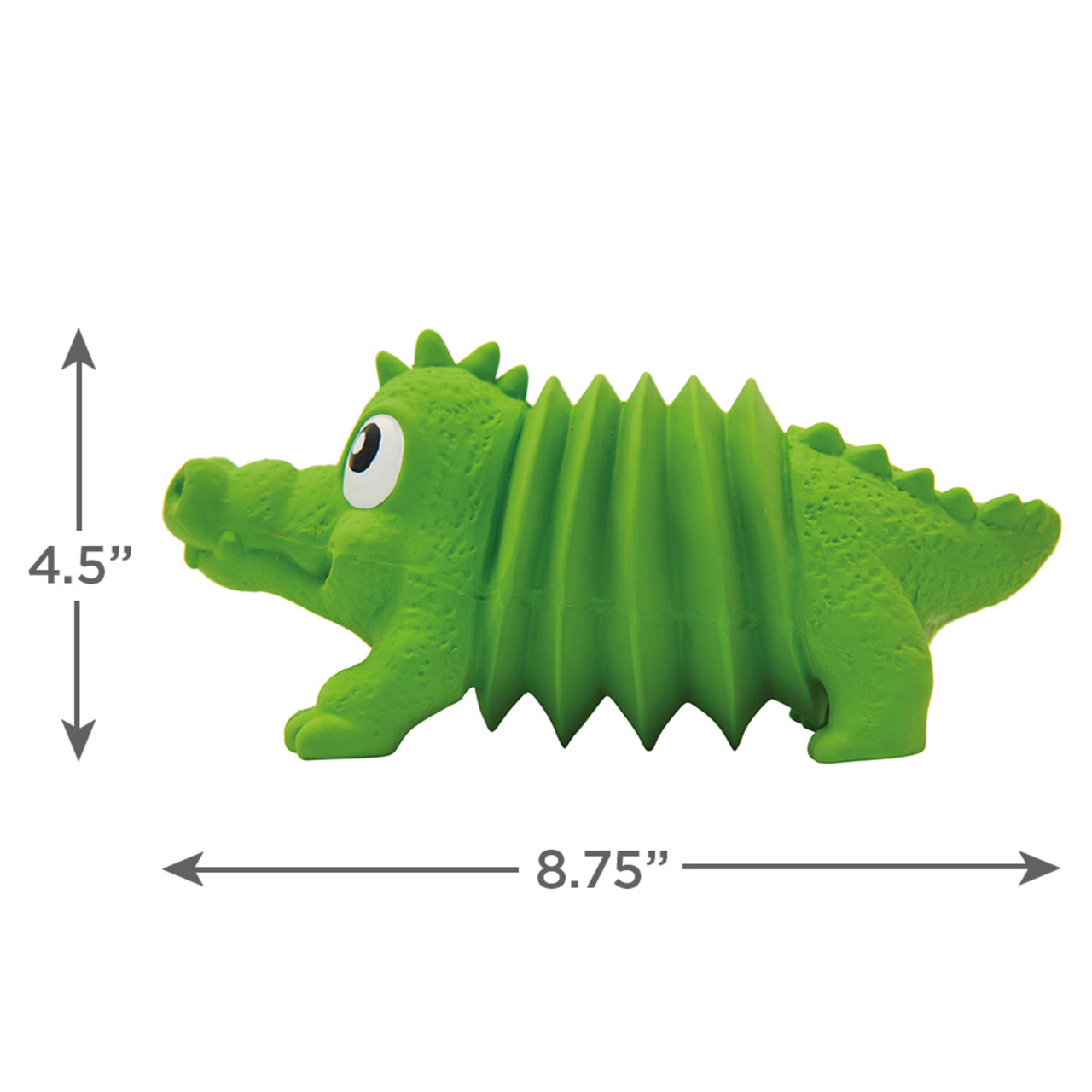Accordionz Alligator Latex Rubber Dog Toy - Image 4