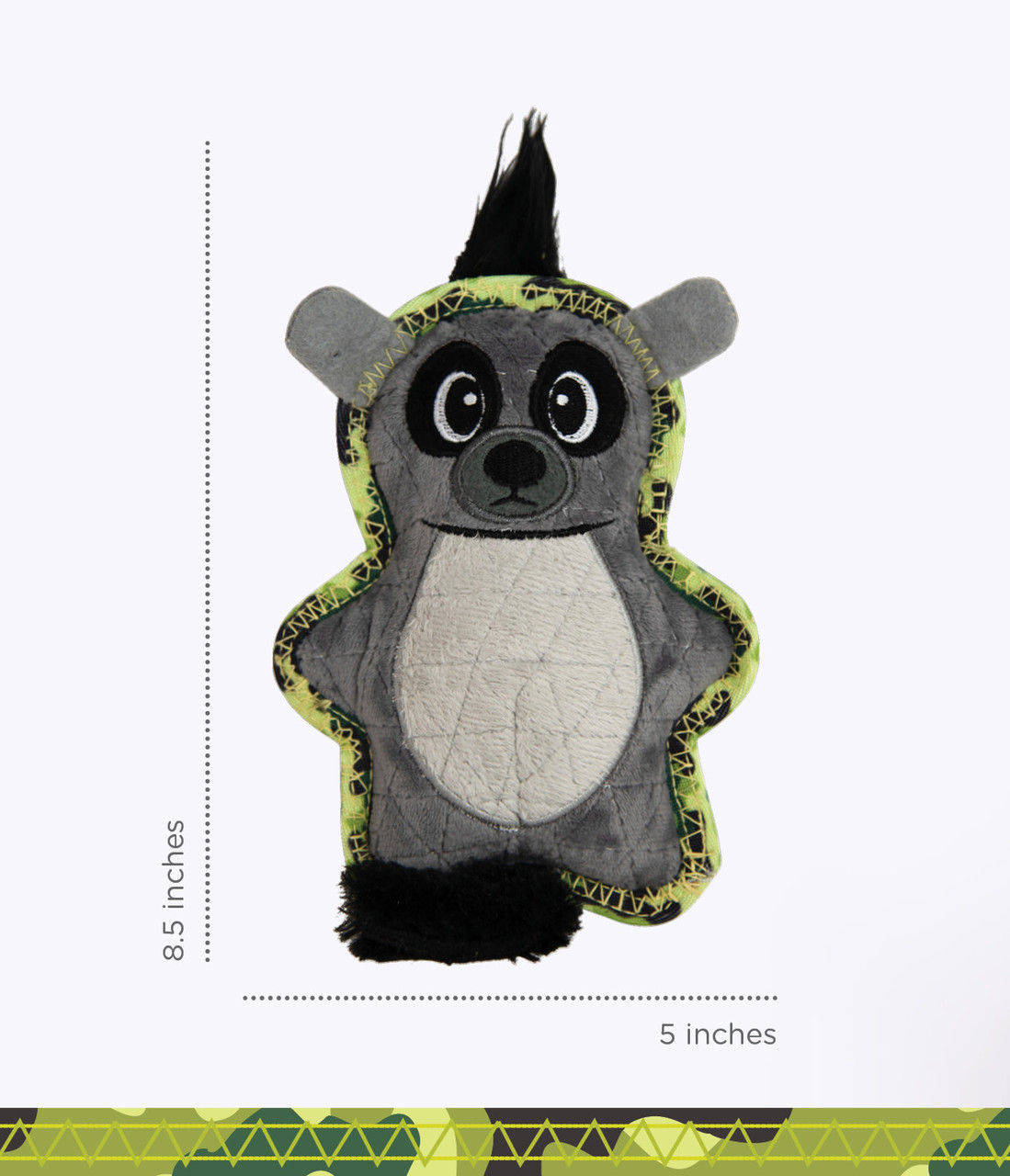 Xtreme Seamz Lemur Dog Toy, Grey, Small - Image 5