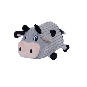 Fattiez Cow Plush Dog Toy, Grey, Medium