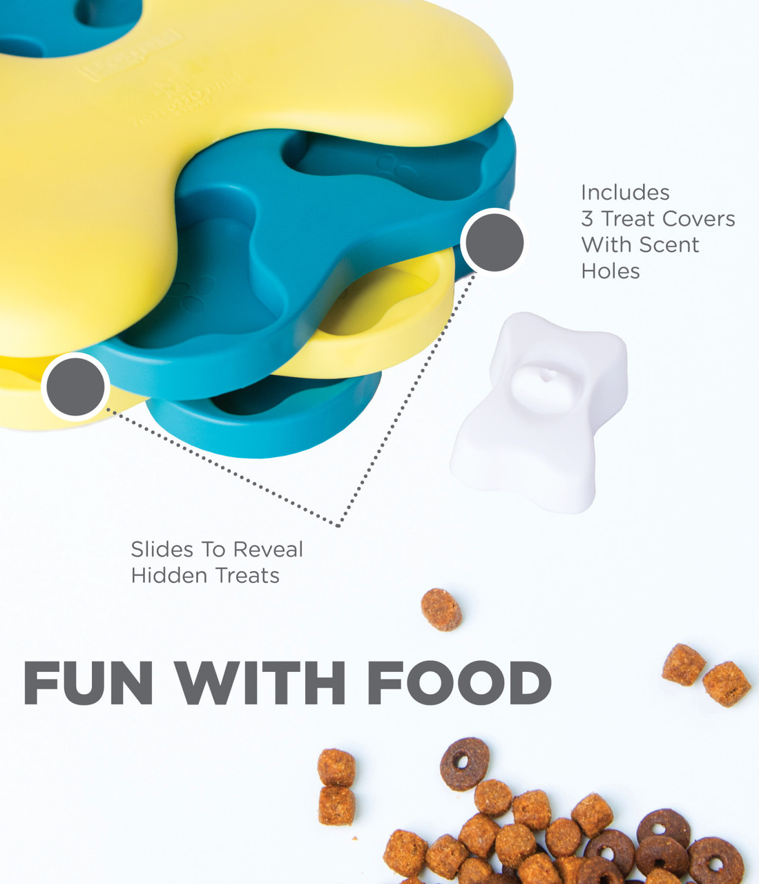 Dog Tornado Interactive Treat Puzzle Dog Toy, Blue - Image 3