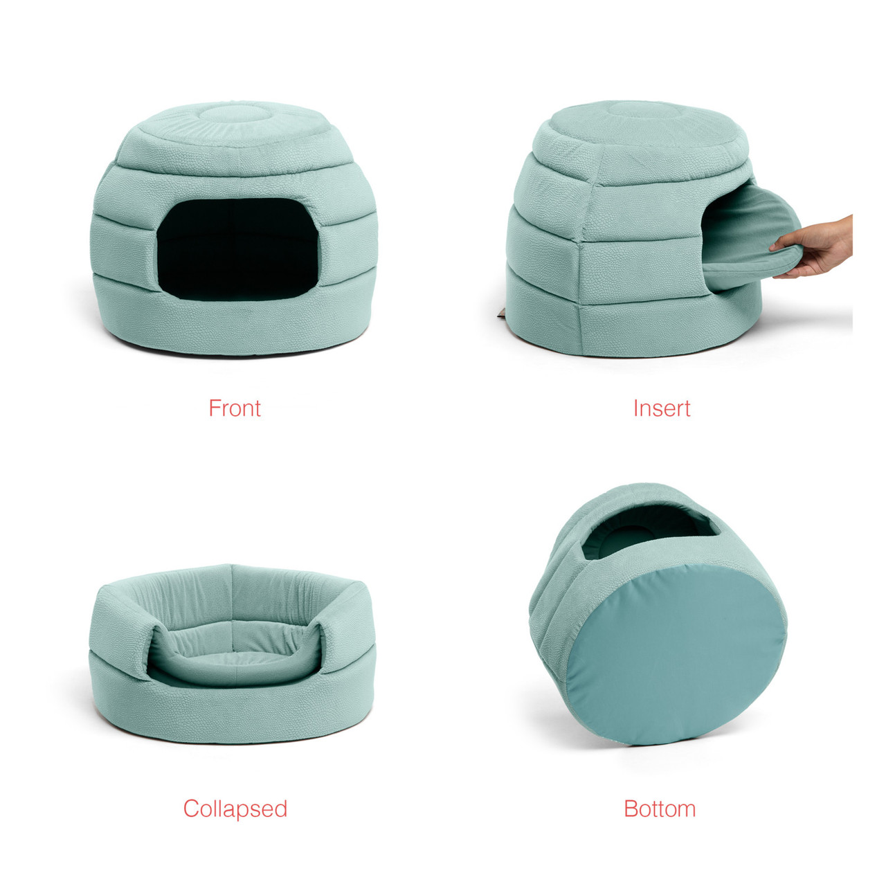 2-in-1 Honeycomb Ilan Hut Cuddler Cat and Dog Bed, Regular - Image 13