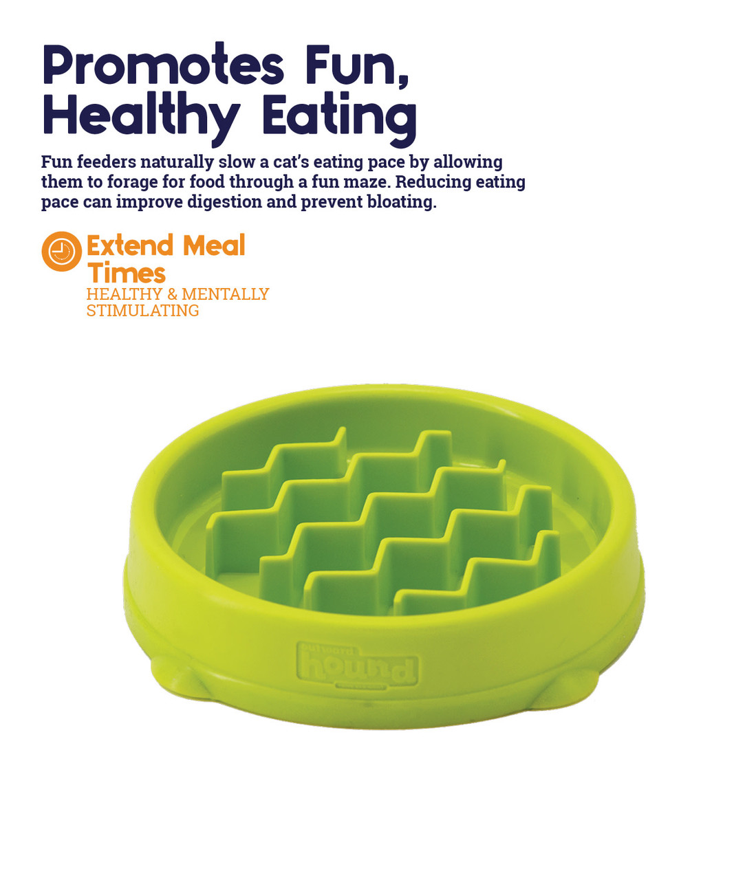Kitty Slow Feeder Cat Bowl, Green, XS - Image 2