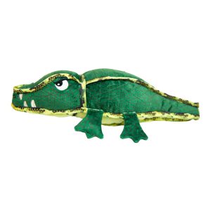 Xtreme Seamz Alligator Dog Toy, Green, Medium