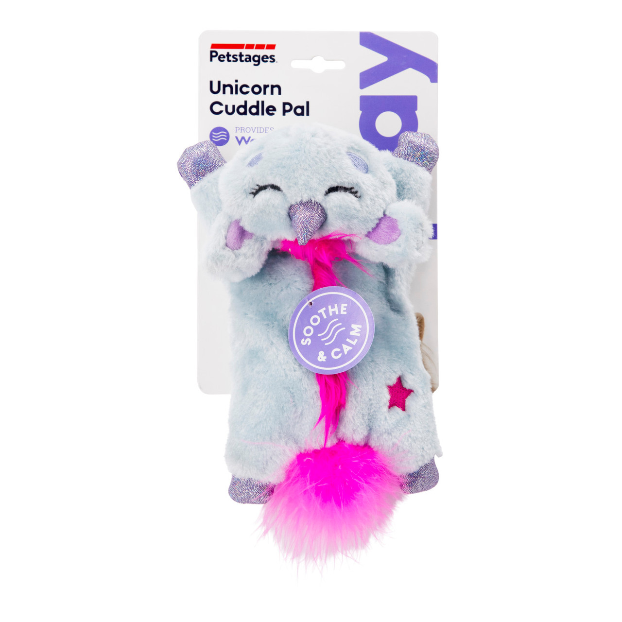 Cuddle Pal Plush Unicorn Cat Toy, Purple - Image 8