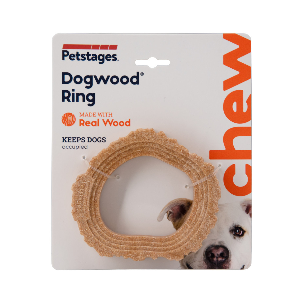 Dogwood Ring Dog Chew Toy, Brown, Small - Image 7