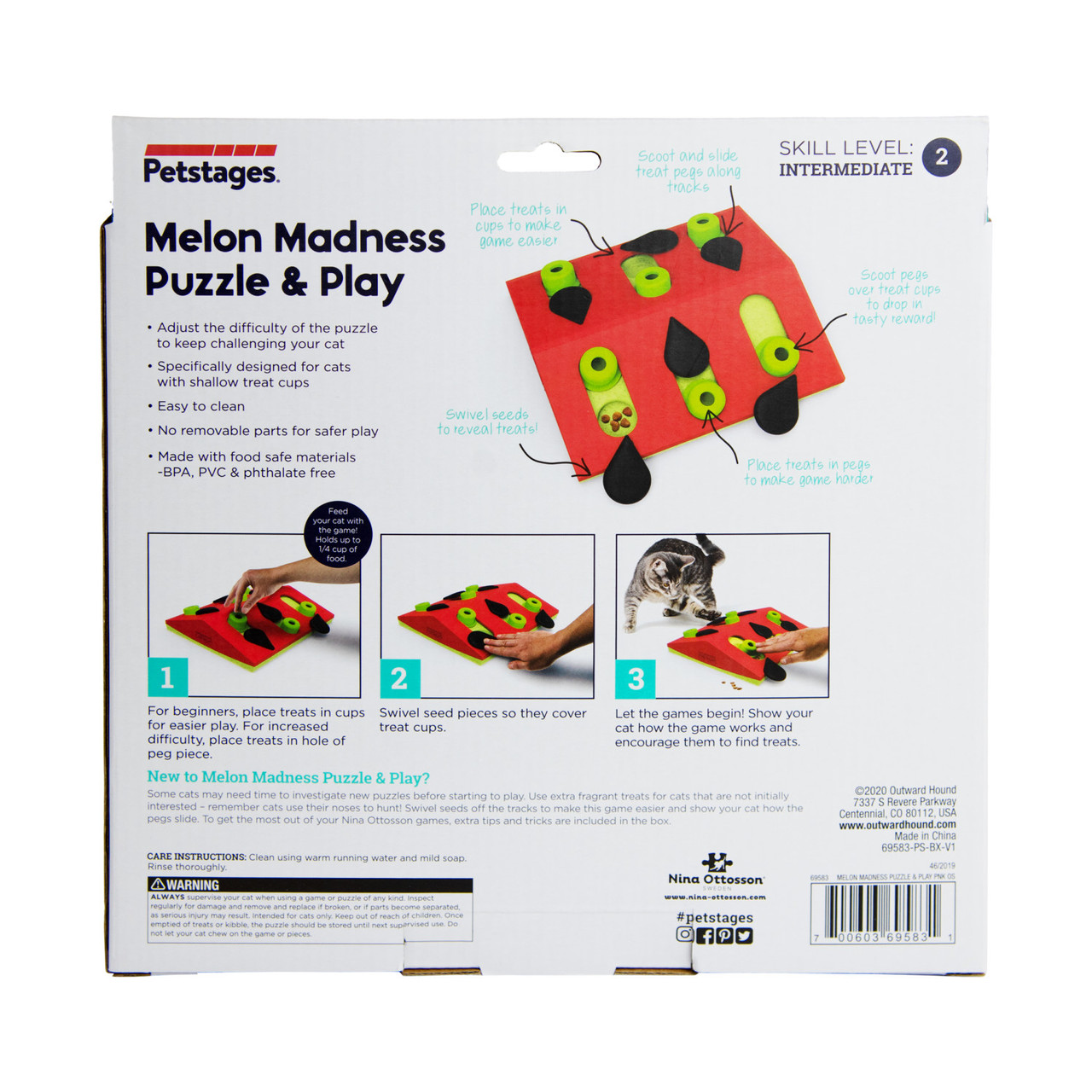 Melon Madness Puzzle & Play Cat Game, Pink - Image 10