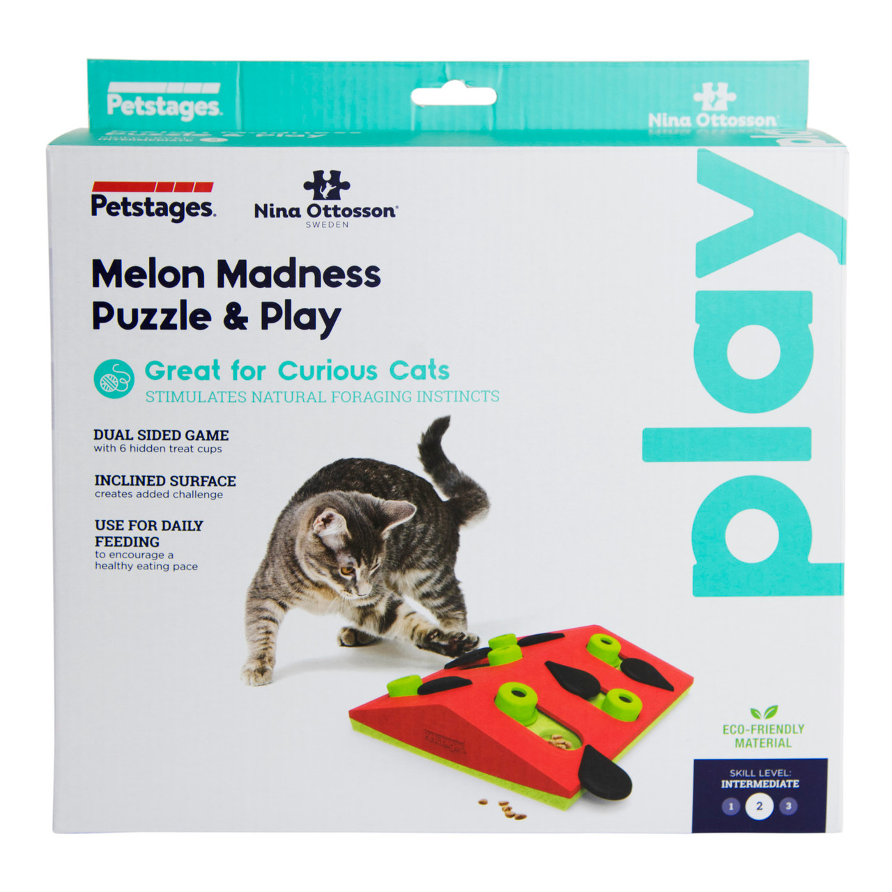 Melon Madness Puzzle & Play Cat Game, Pink - Image 9