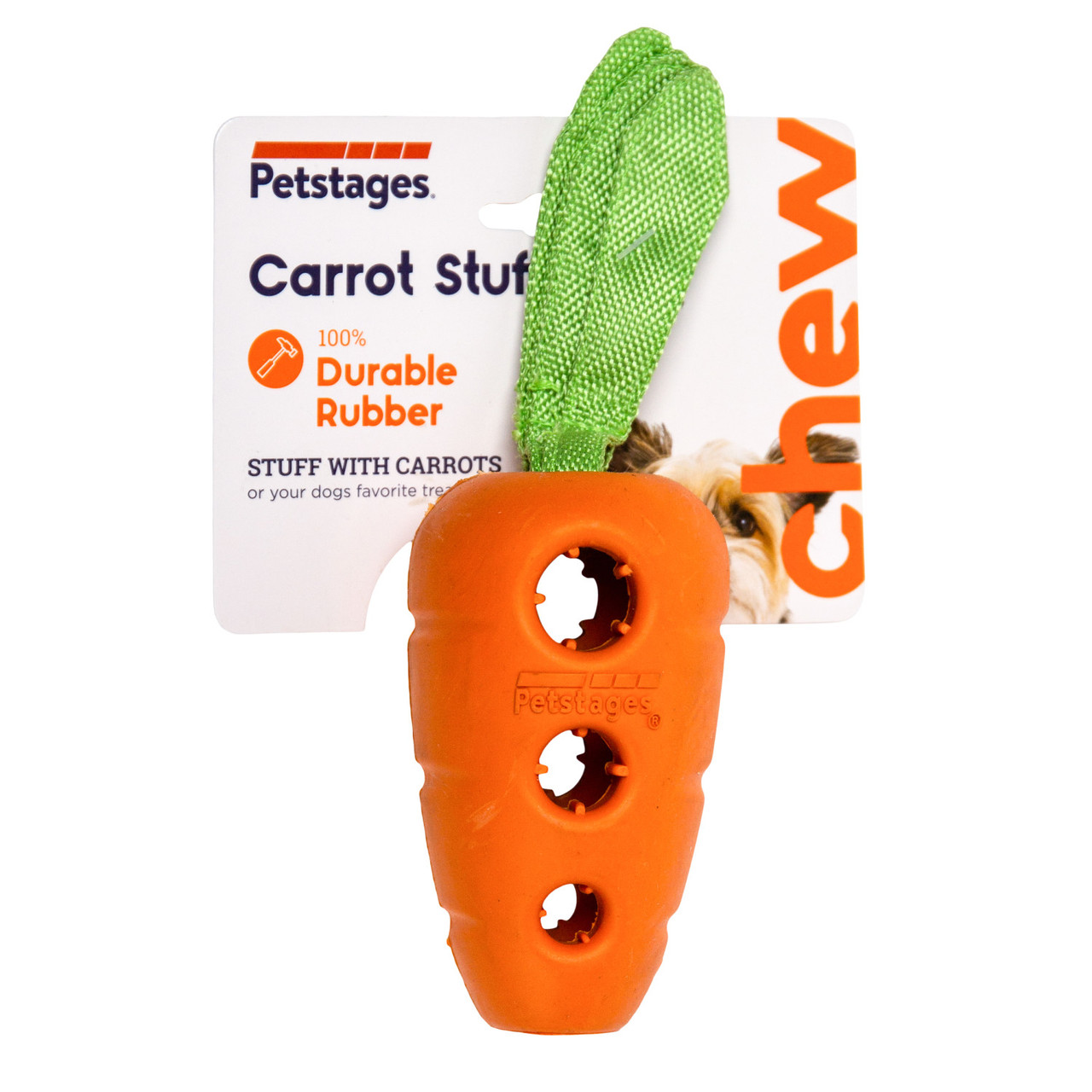 Carrot Stuffer Treat-Dispensing Interactive Dog Toy, Orange - Image 7