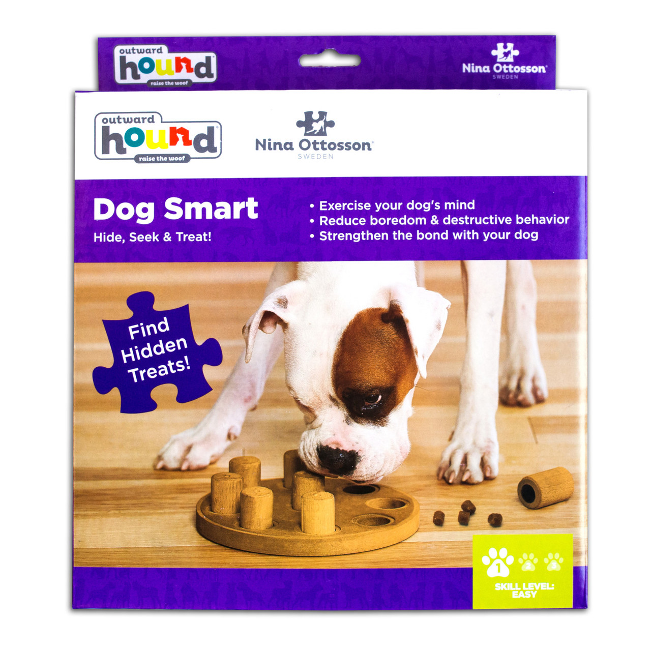 Dog Smart Composite Interactive Treat Puzzle Dog Toy, Tan - Image 8