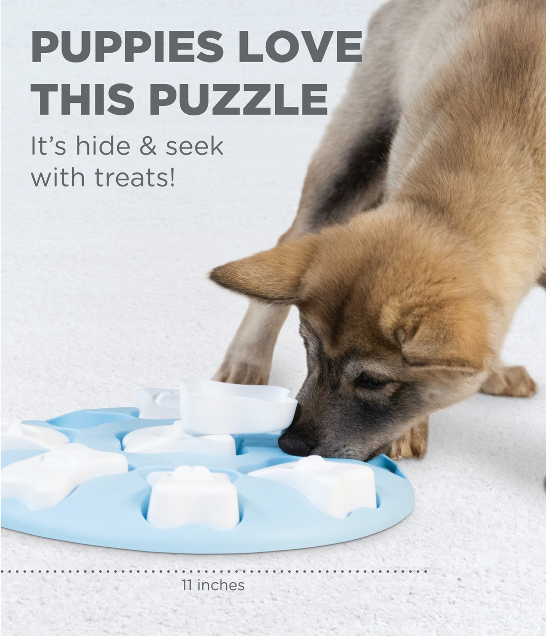 Puppy Smart Interactive Treat Puzzle Dog Toy, Blue - Image 4