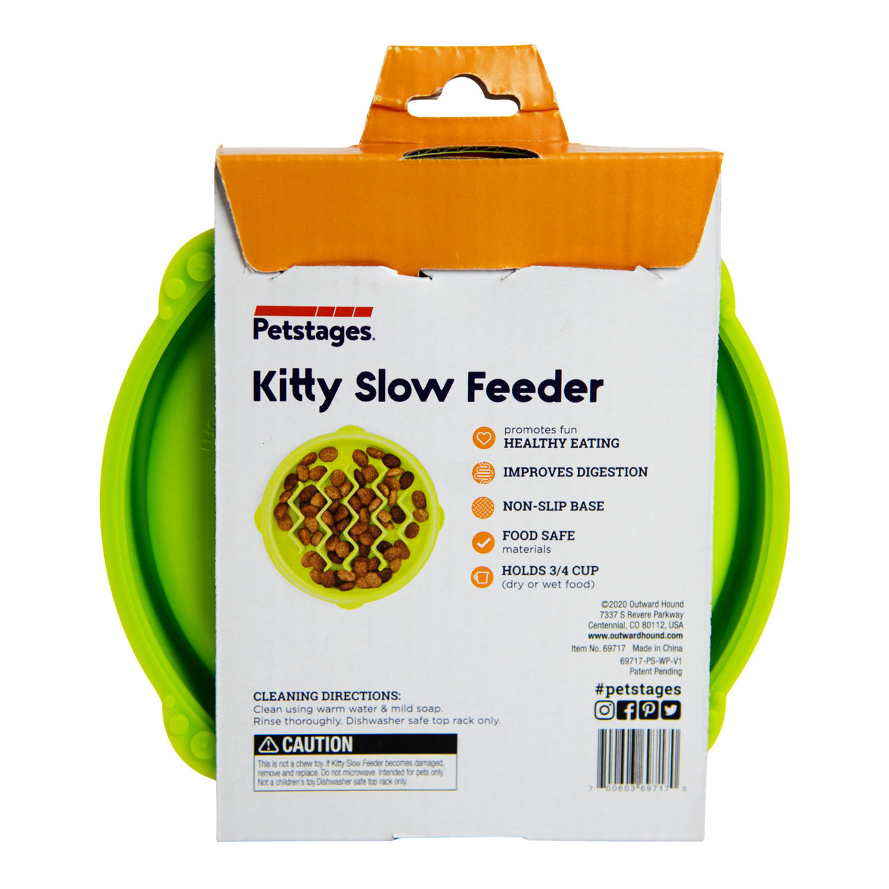 Kitty Slow Feeder Cat Bowl, Green, XS - Image 7