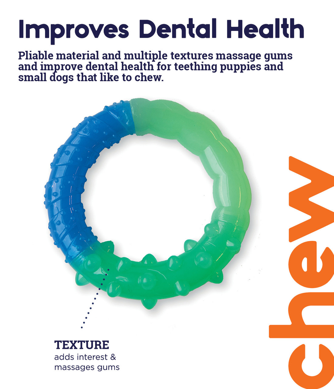 Orka Grow-With-Me-Ring Dog Chew Toy, Multi - Image 2