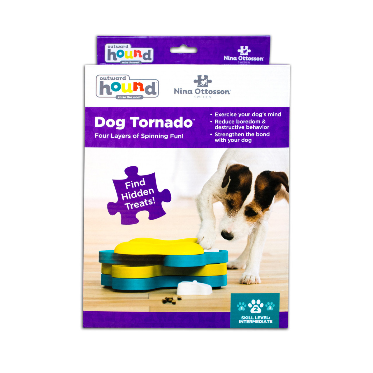 Dog Tornado Interactive Treat Puzzle Dog Toy, Blue - Image 8