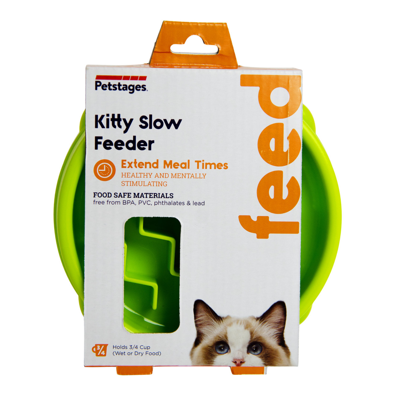 Kitty Slow Feeder Cat Bowl, Green, XS - Image 6