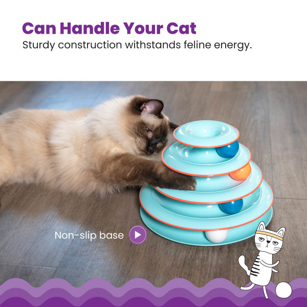 Chase Meowtain Cat Track Toy, Blue - Image 4