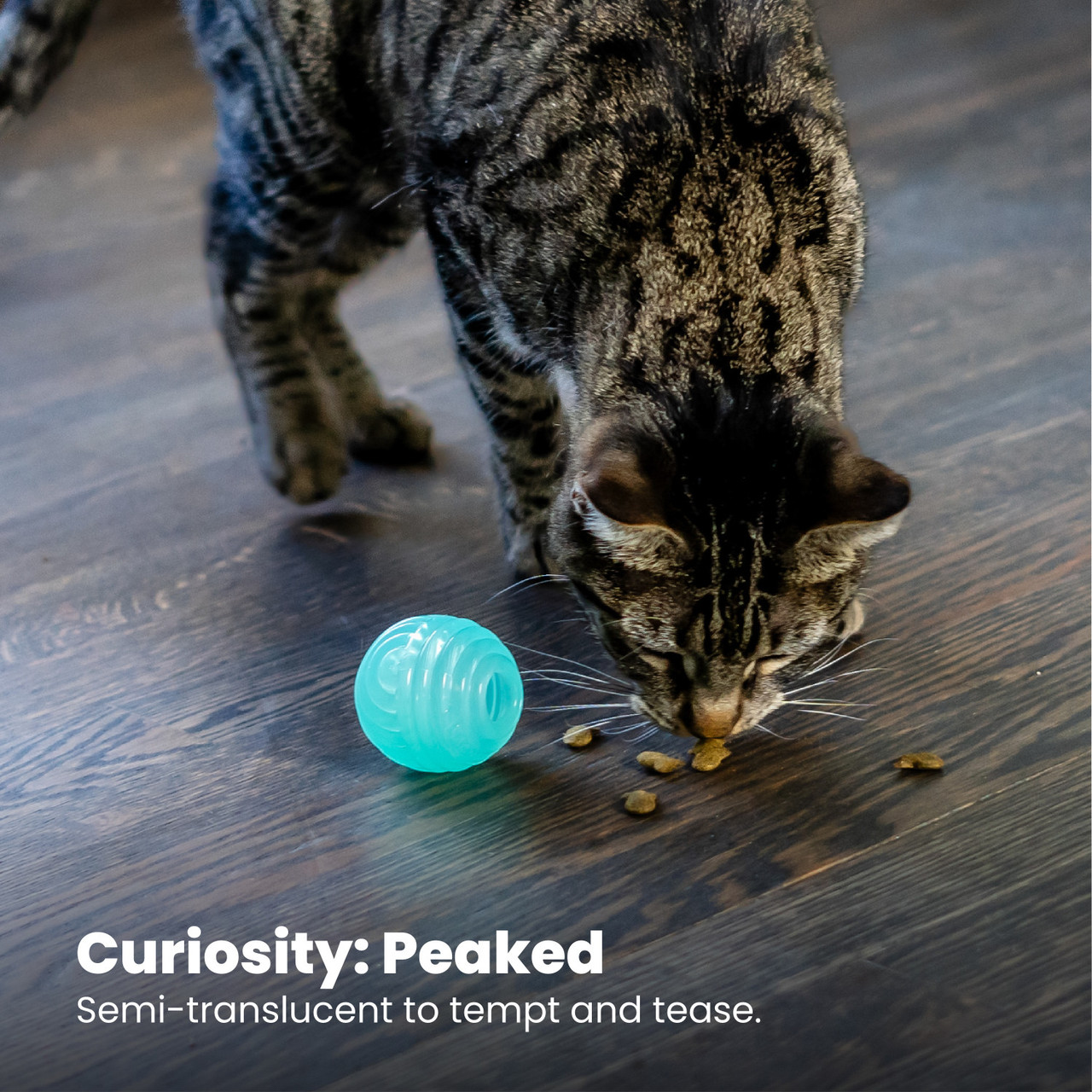Ball Treat Stuffer Interactive Cat Toy, Green - Image 2