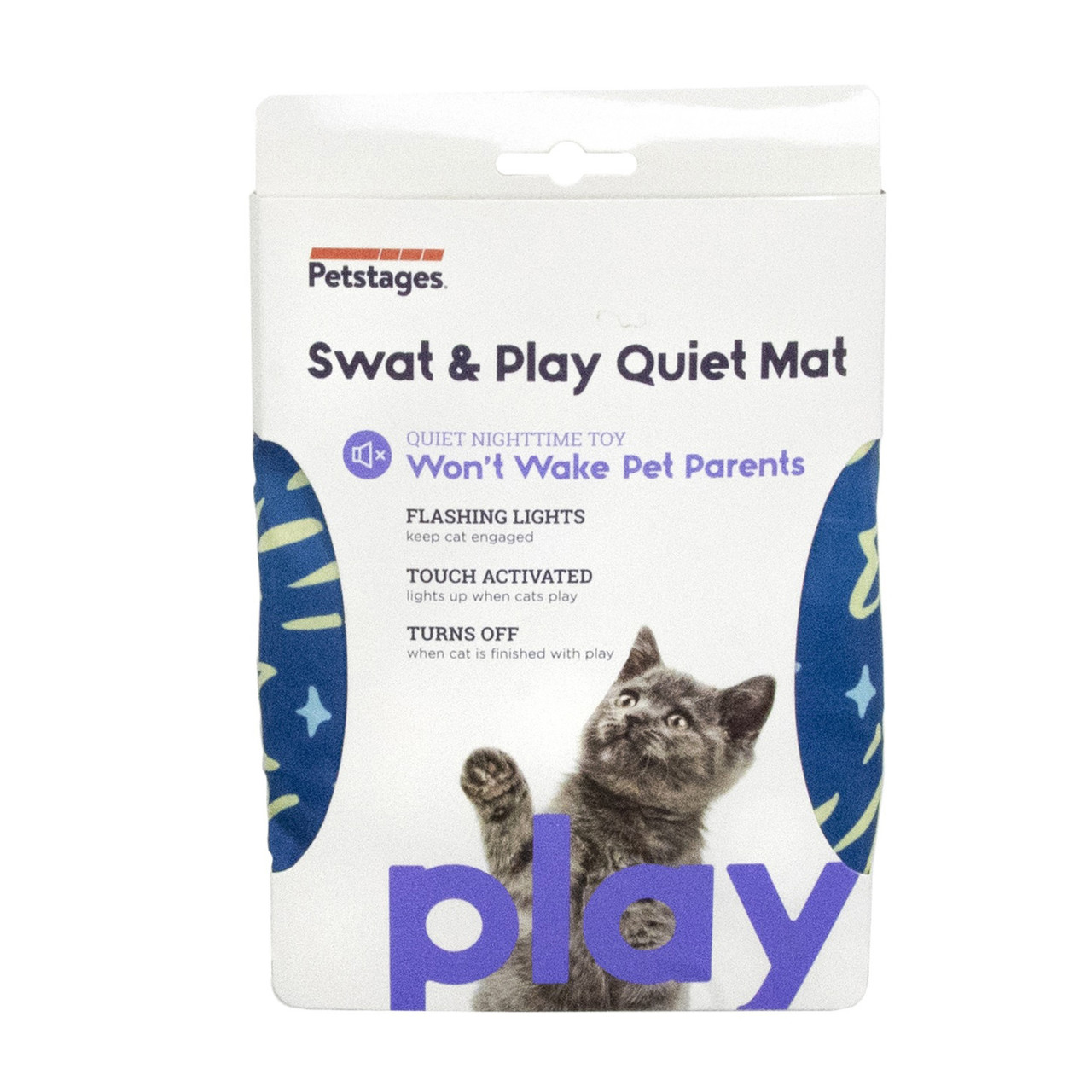 Swat and Play Quiet Mat for Cats, Blue - Image 6