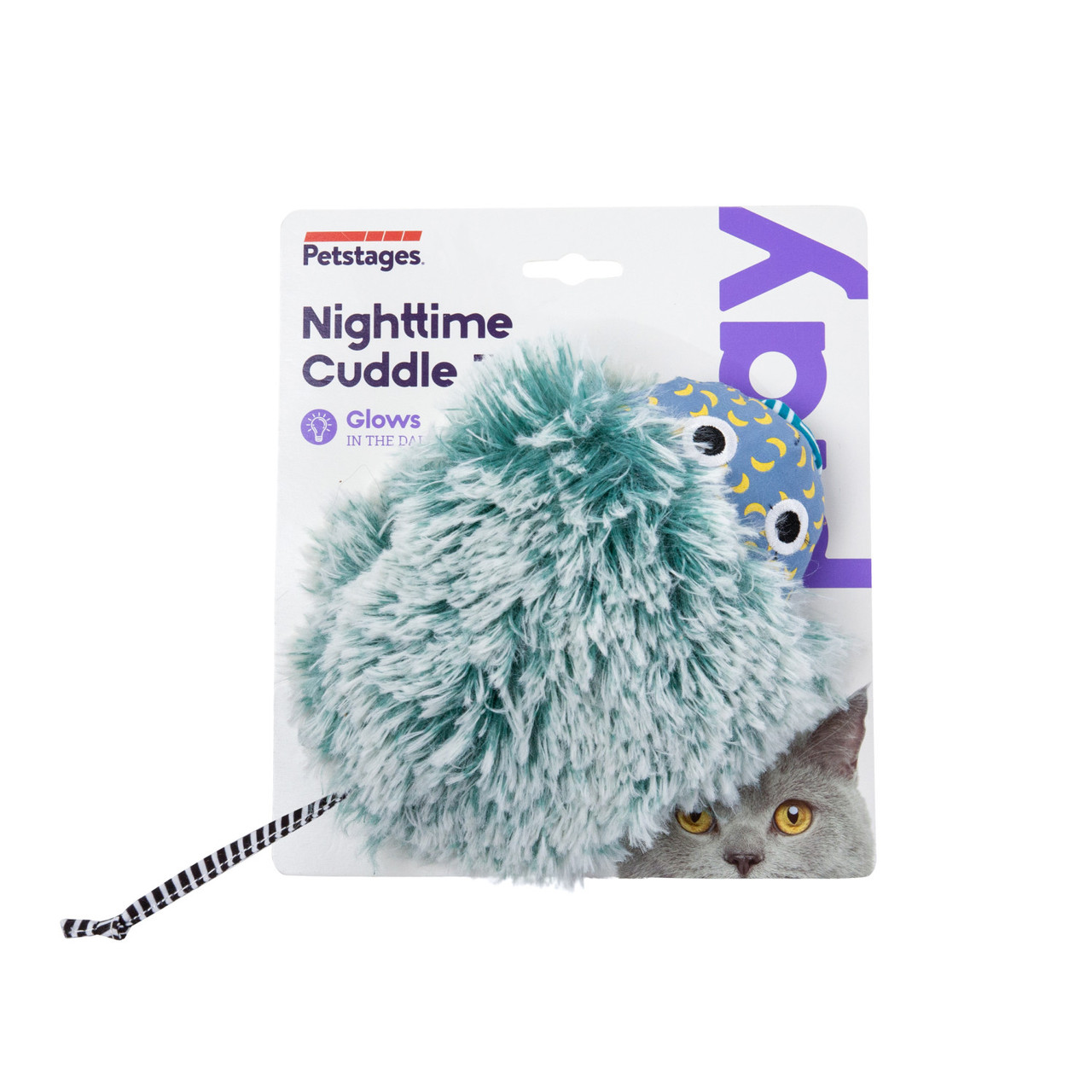 Nighttime Cuddle Plush Mouse Cat Toy, Multi - Image 3