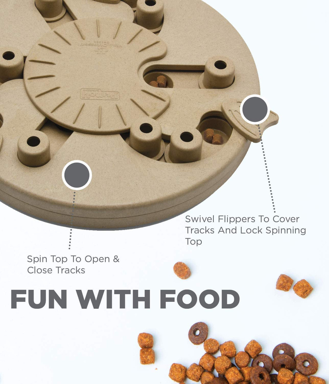 Dog Worker Interactive Treat Puzzle Dog Toy, Tan - Image 2