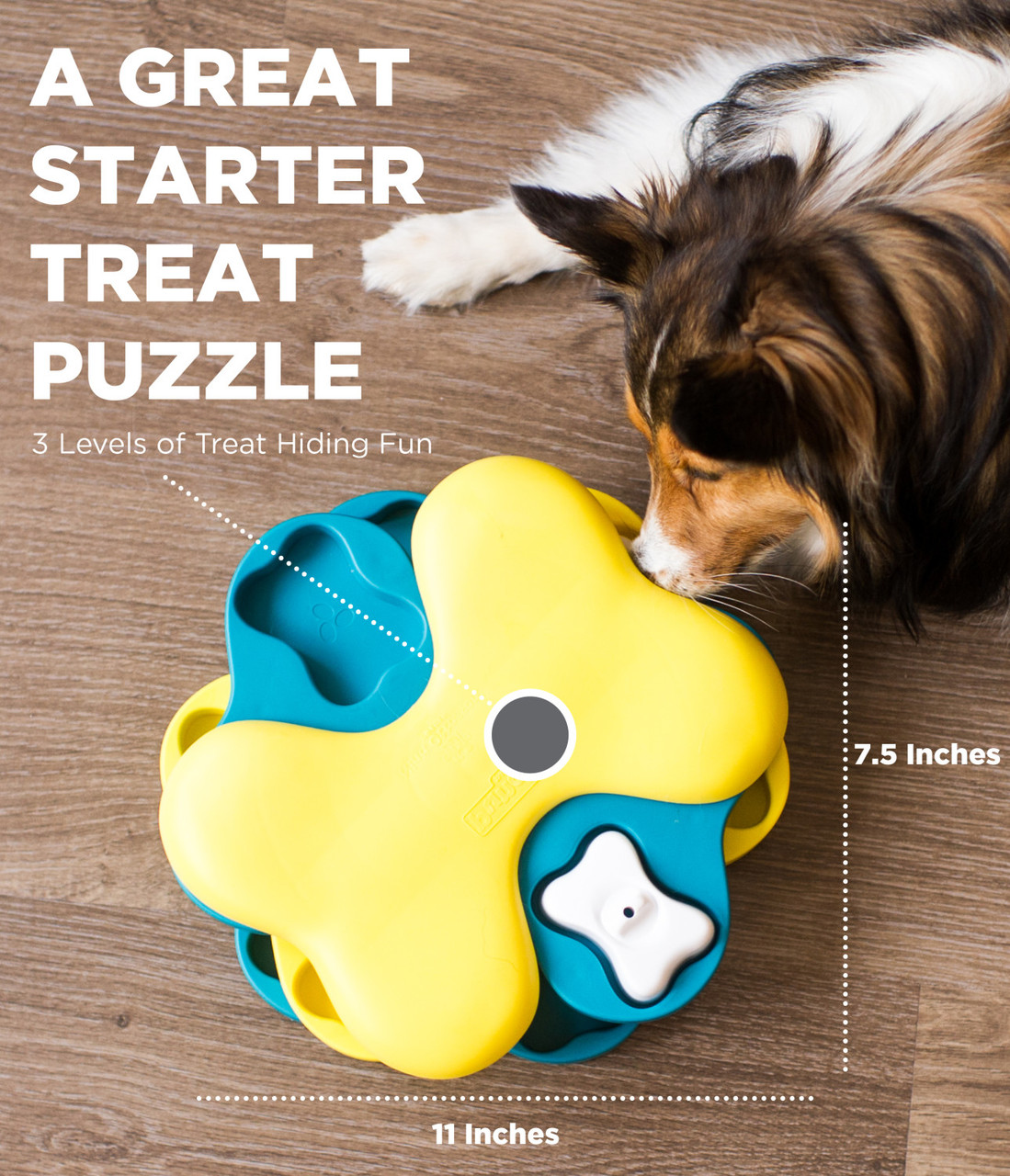 Dog Tornado Interactive Treat Puzzle Dog Toy, Blue - Image 4