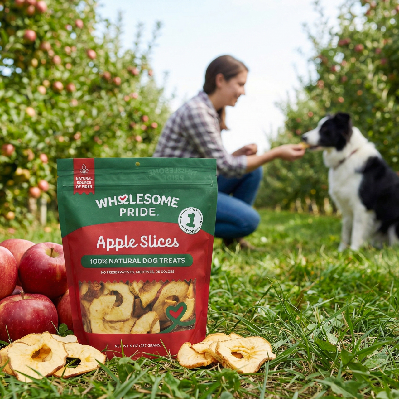 Apple Slices Dog Treats, Red, 8 Oz - Image 8