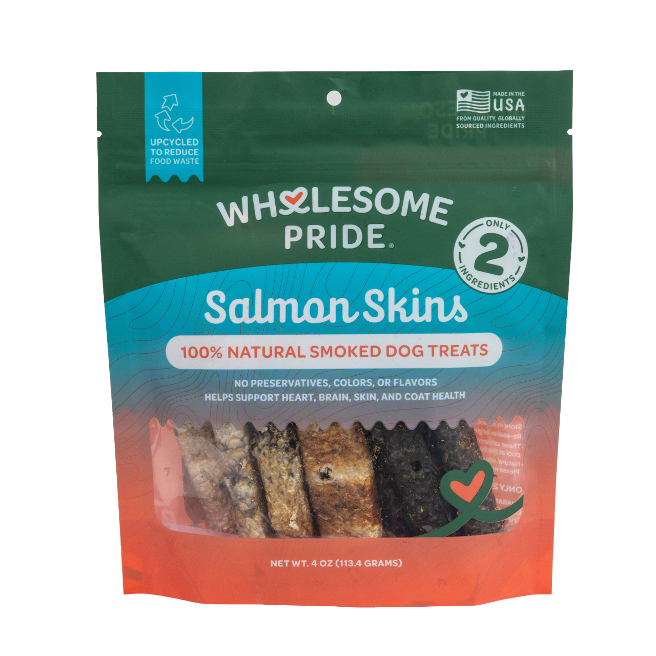 Wholesome Pride Smoked Salmon Skins Dog Treats, 4oz - Image 3