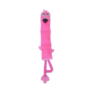 Fire Biterz Tropical Plush Interactive Dog Toy, Flamingo