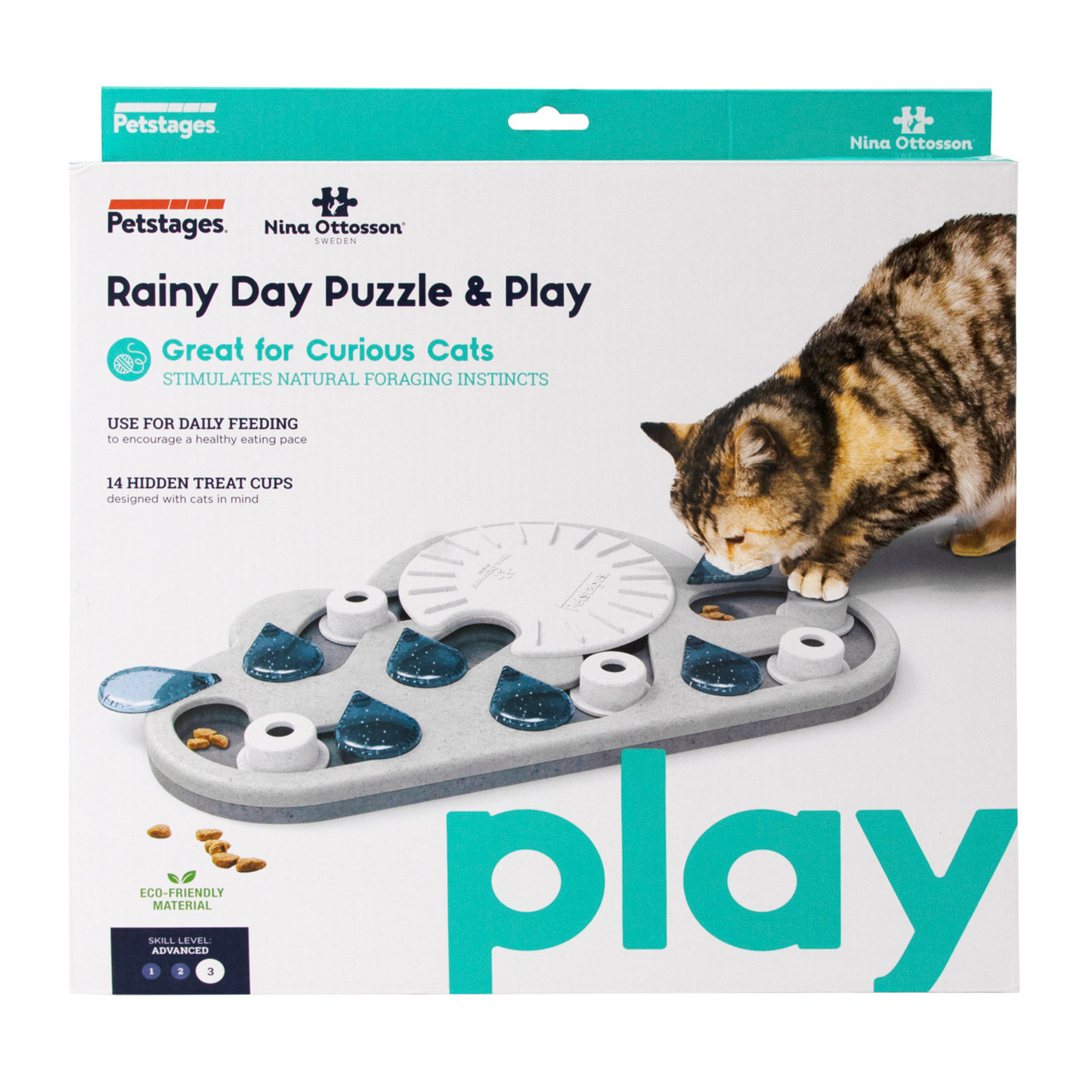 Rainy Day Puzzle & Play Cat Game, White - Image 7