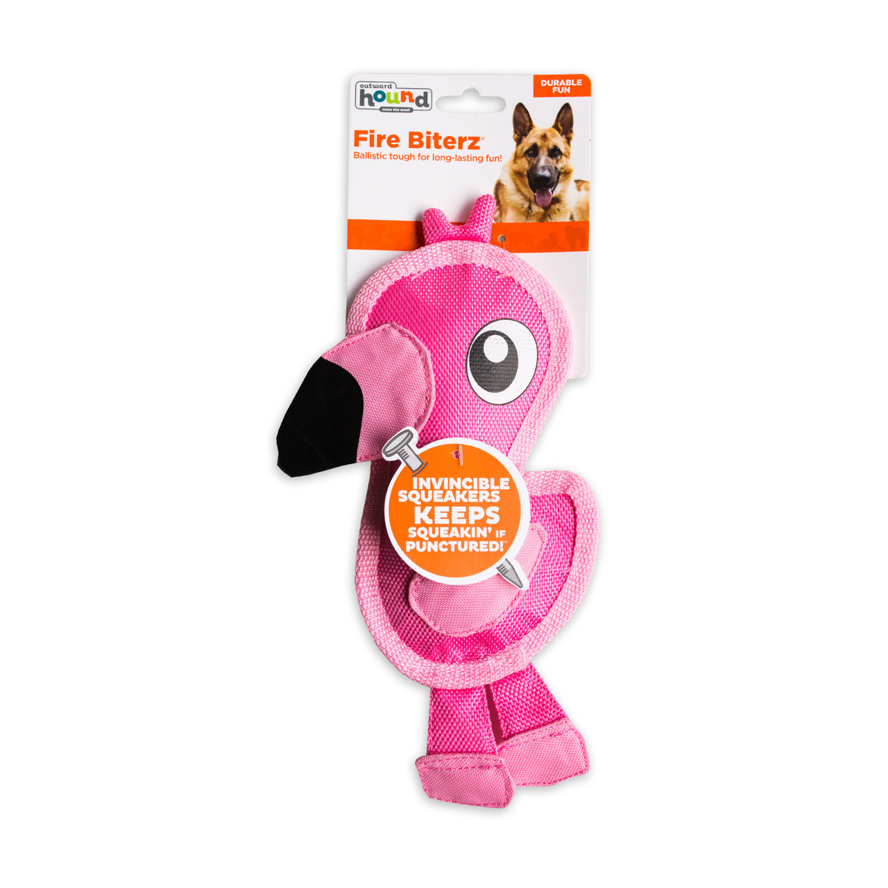 Fire Biterz Tropical Plush Interactive Dog Toy, Flamingo - Image 11
