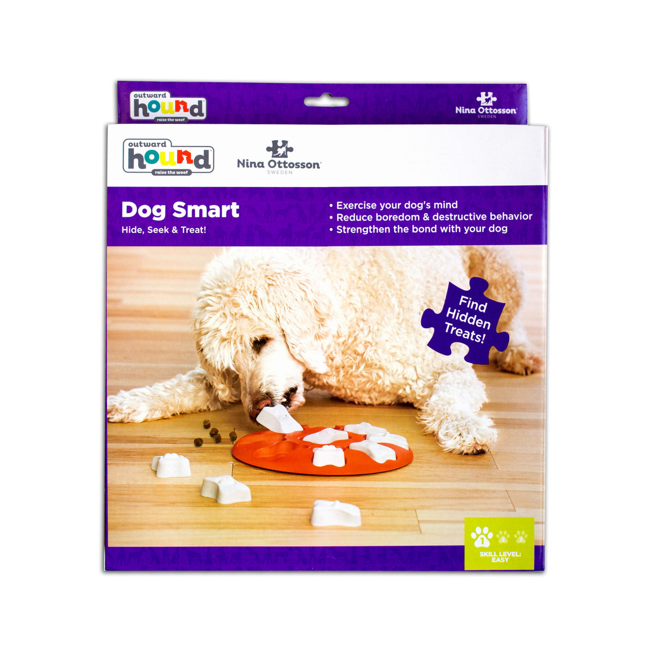 Dog Smart Interactive Treat Puzzle Dog Toy, Orange - Image 9