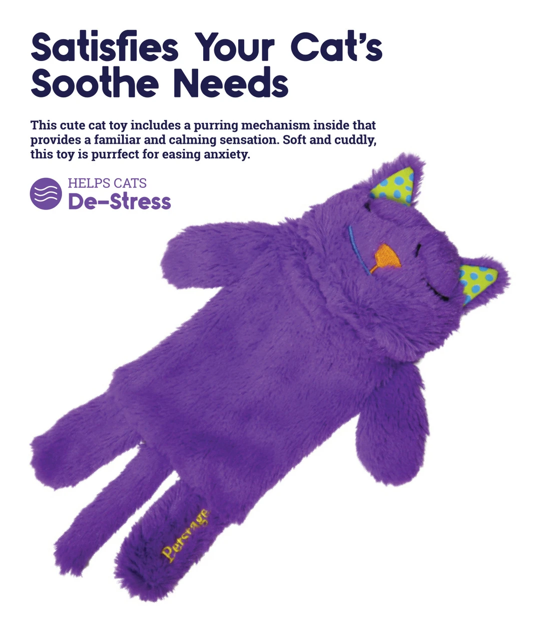 Purr Pillow Kitty Plush Cat Toy, Multi - Image 2