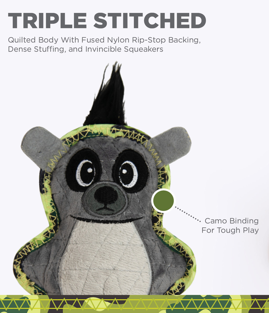 Xtreme Seamz Lemur Dog Toy, Grey, Small - Image 3