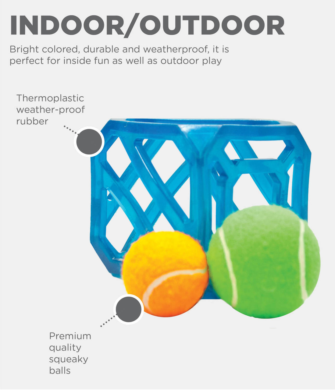 Puzzle Cube Interactive Squeaky Dog Toy, Blue - Image 3