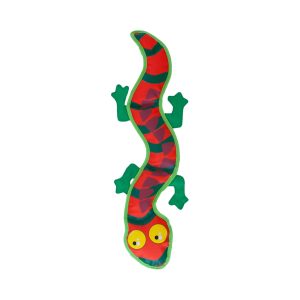 Fire Biterz Gecko Plush Interactive Dog Toy, Orange, Large