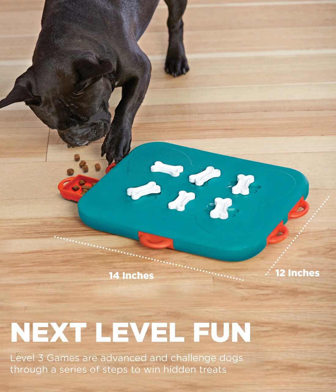 Dog Casino Interactive Treat Puzzle Dog Toy, Turquoise - Image 4