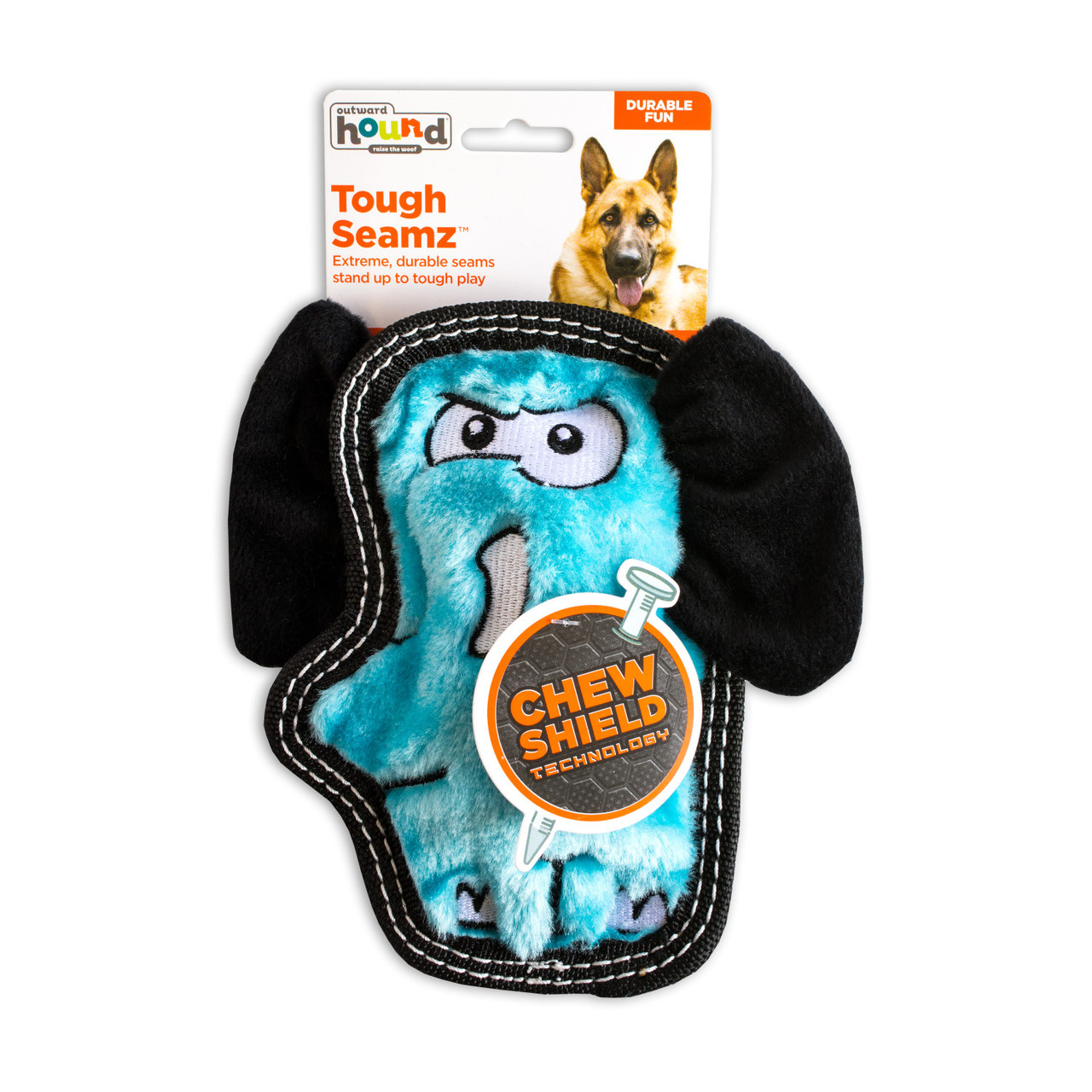 Tough Seamz Plush Dog Toy, Elephant - Image 6