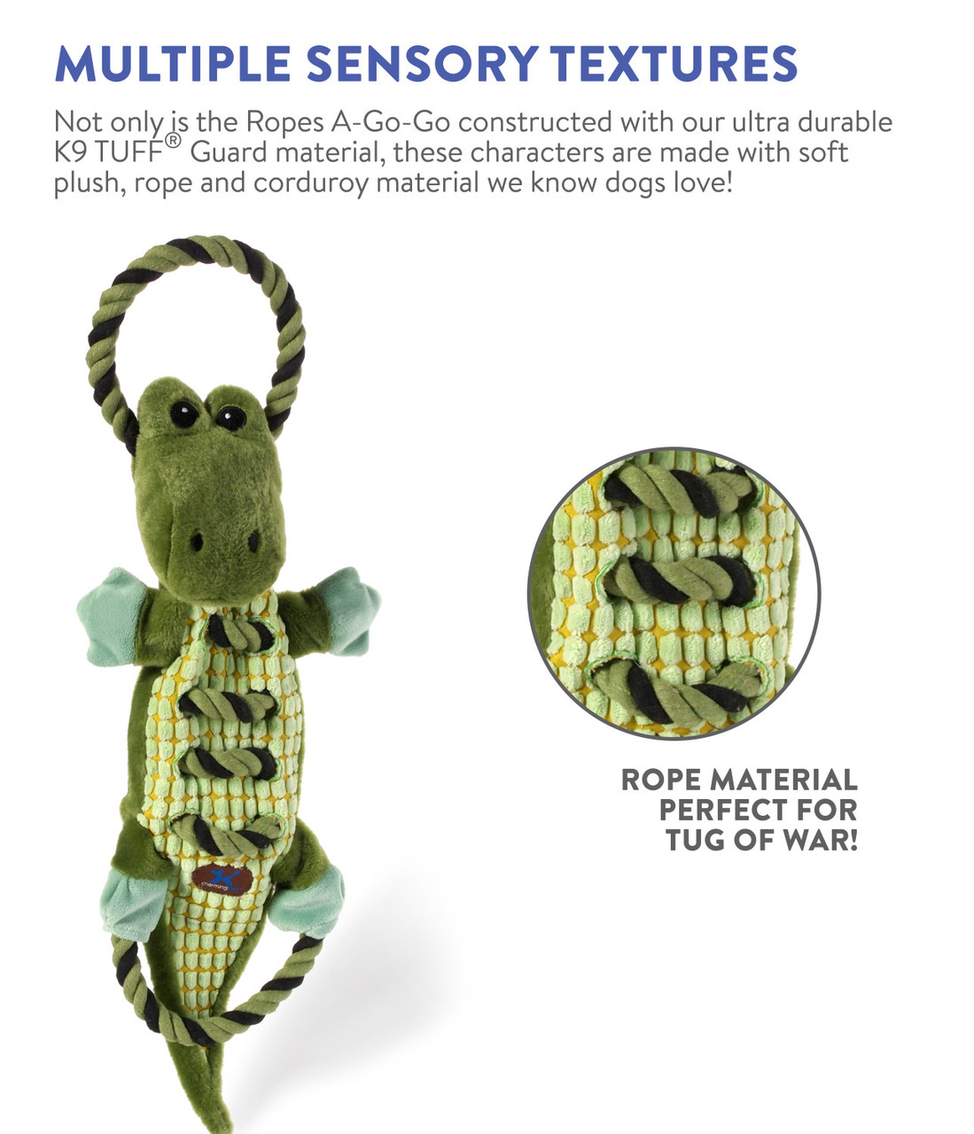 Ropes-A-Go-Go Interactive Plush Dog Tug Toy - Image 20