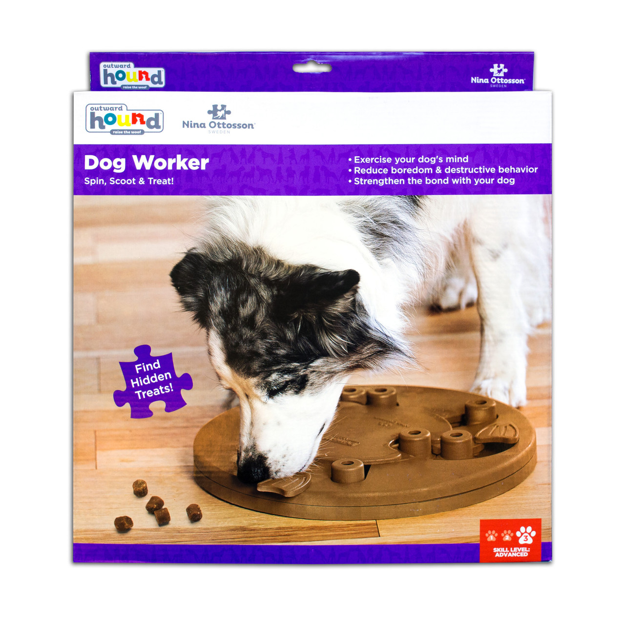 Dog Worker Interactive Treat Puzzle Dog Toy, Tan - Image 7