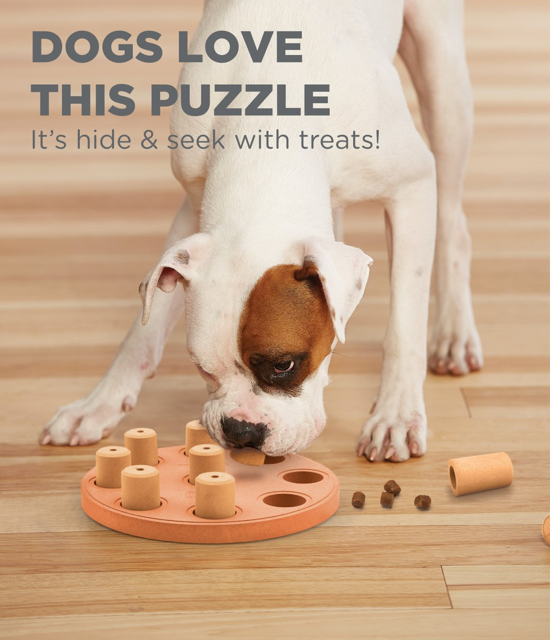 Dog Smart Composite Interactive Treat Puzzle Dog Toy, Orange - Image 4