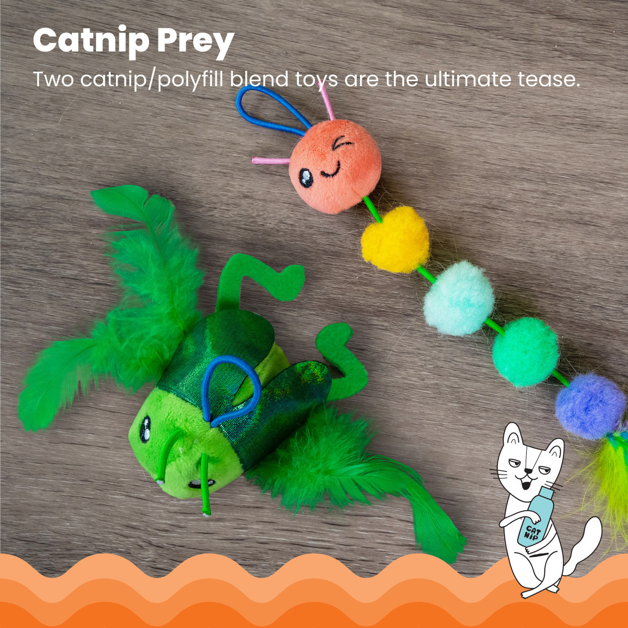 Tail Teaser Ground Prey Interactive Cat Wand - Image 3