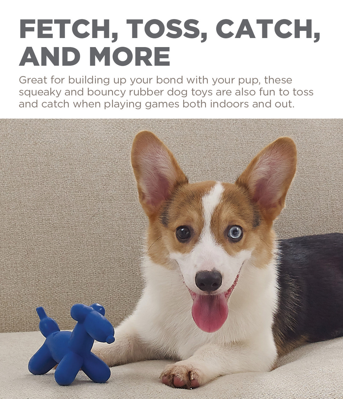 Latex Rubber Balloon Squeaky Dog Toy - Image 3