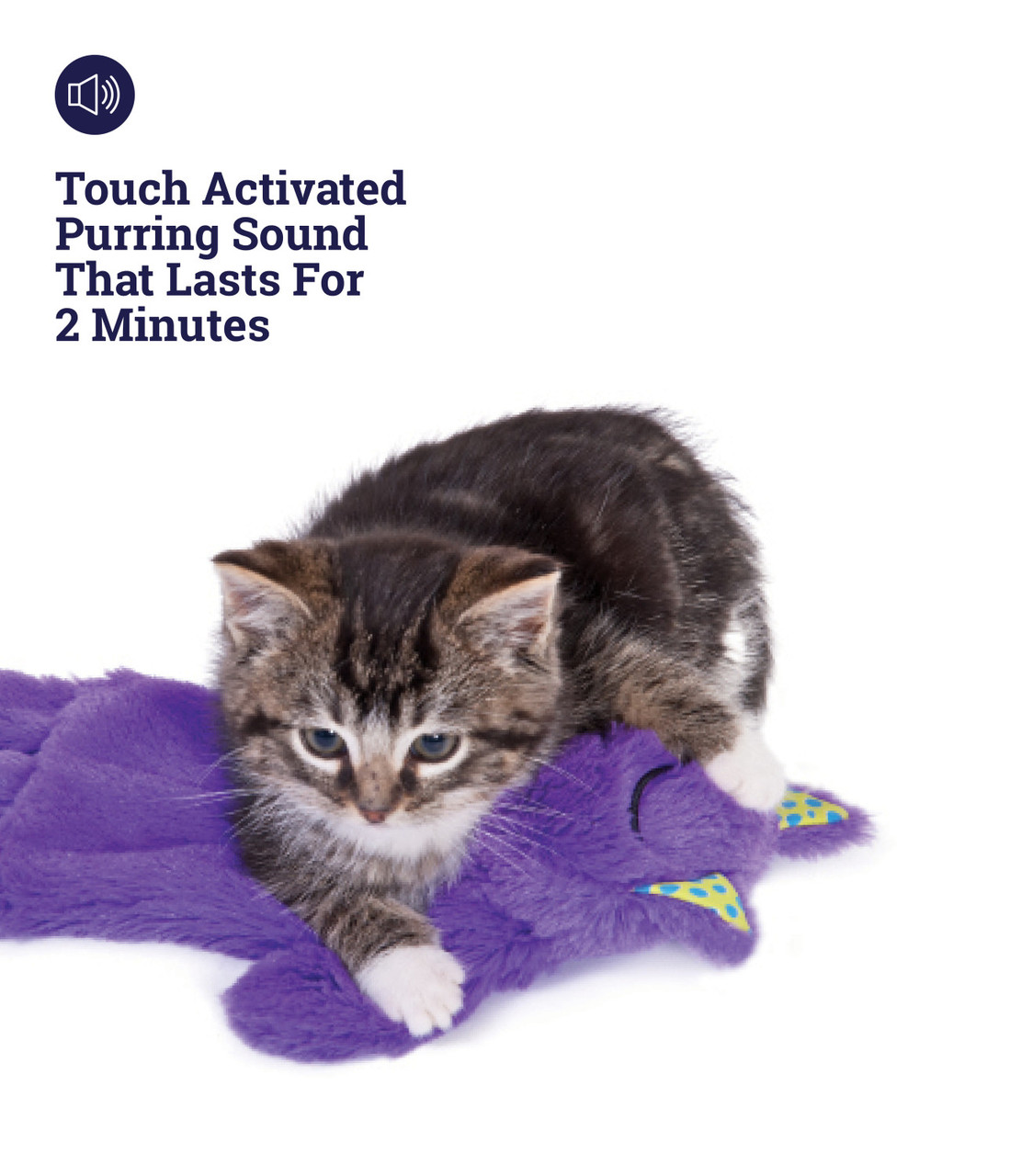 Purr Pillow Kitty Plush Cat Toy, Multi - Image 4