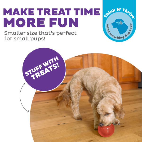 Orbee-Tuff Lil' Snoop Interactive Treat Dispensing Dog Toy, Red - Image 2