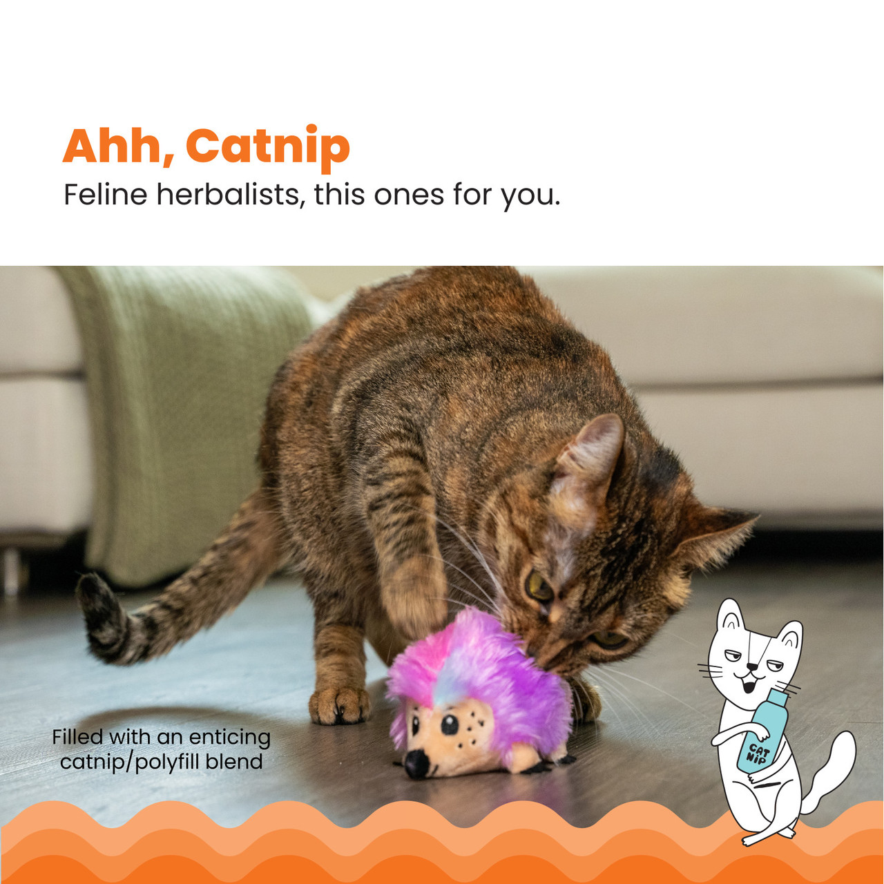Catnip Plushies Hedgehog Plush Catnip Cat Toy - Image 2
