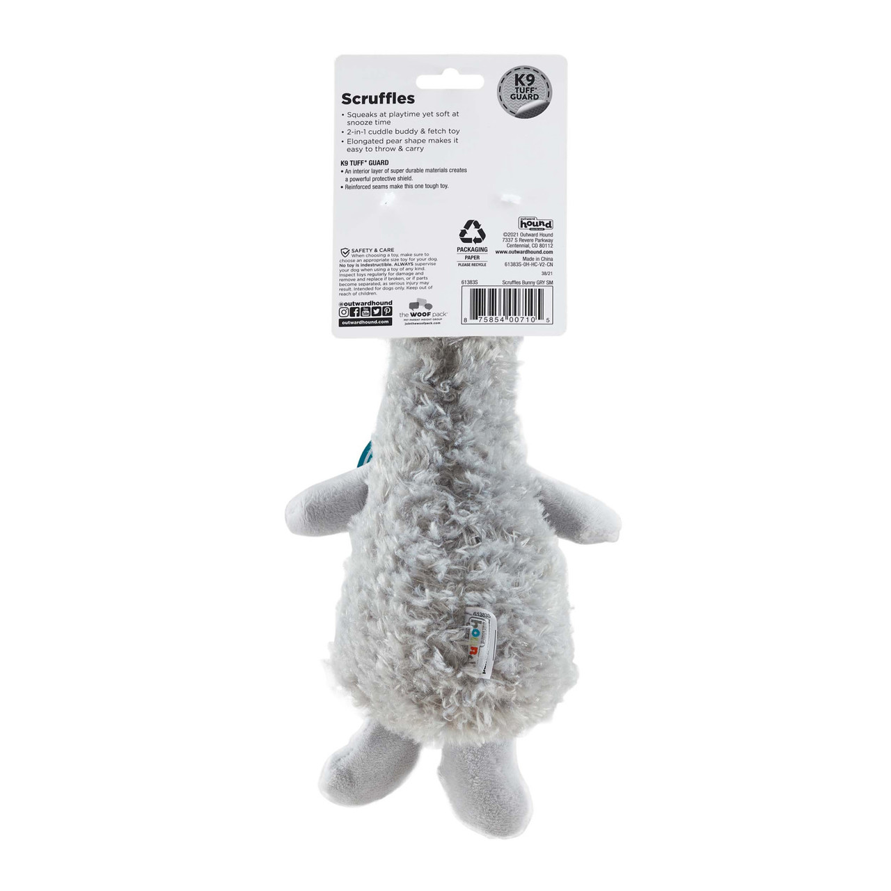 Scruffles Plush Dog Toy, Bunny - Image 14