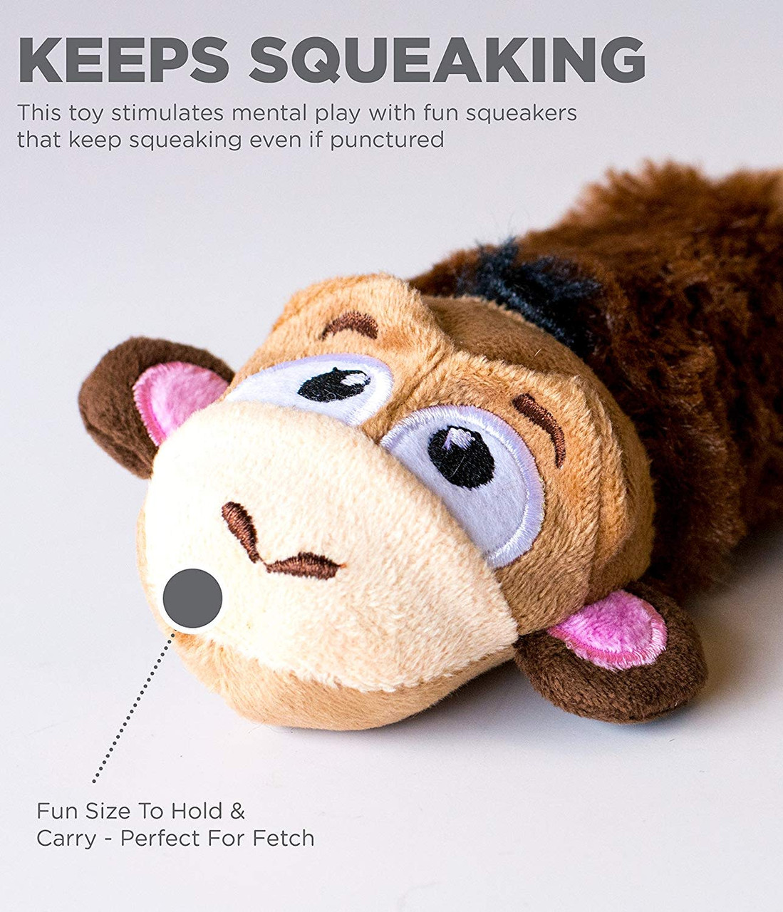 Stuffing-Free Big Squeak Plush Dog Toy - Image 11