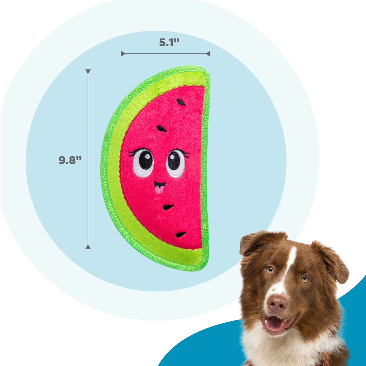 Tough Skinz Durable Dog Toy with Two Tough Layers, Watermelon, Red, Medium, Red - Image 5