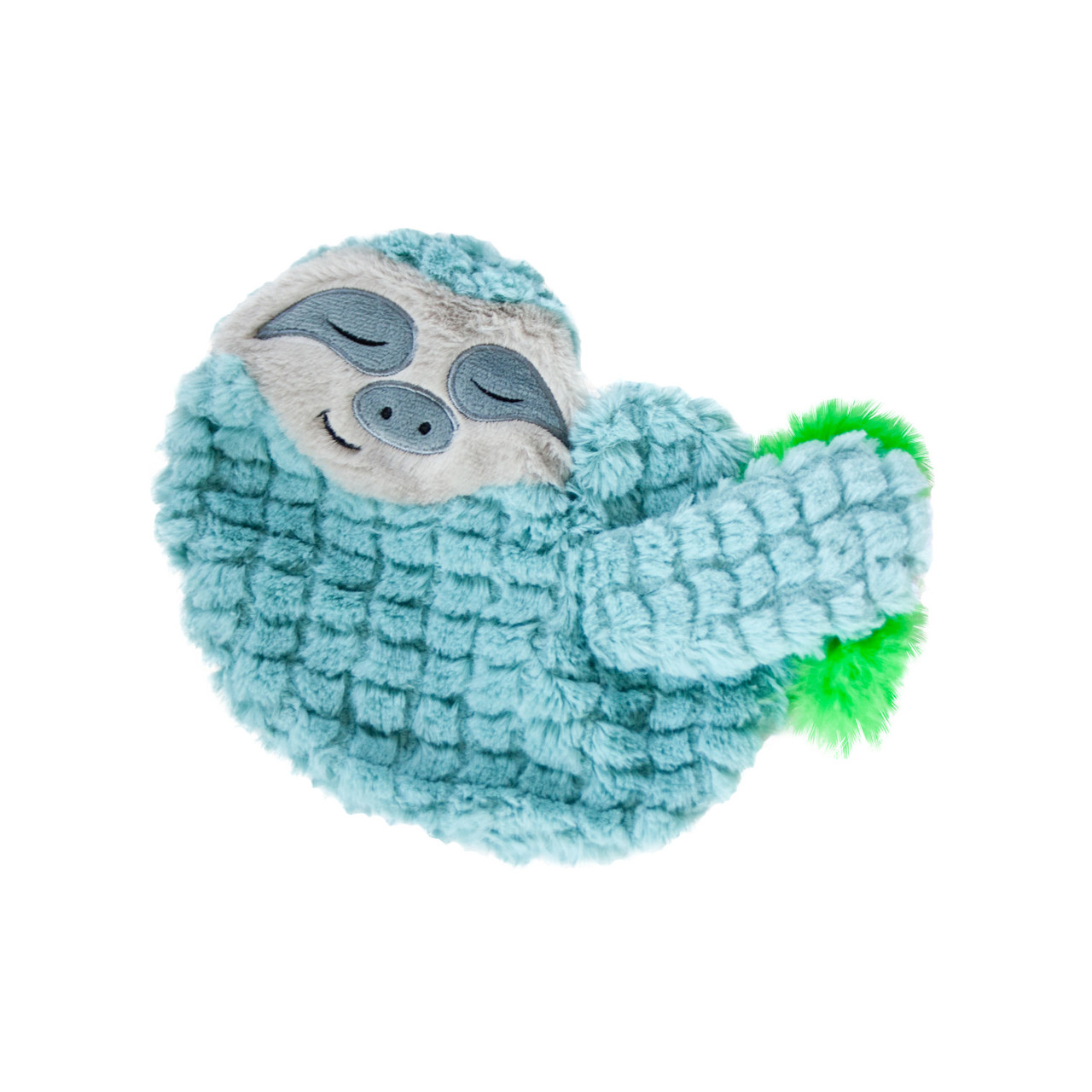 Purr Pillow Snoozin' Sloth Plush Cat Toy, Green
