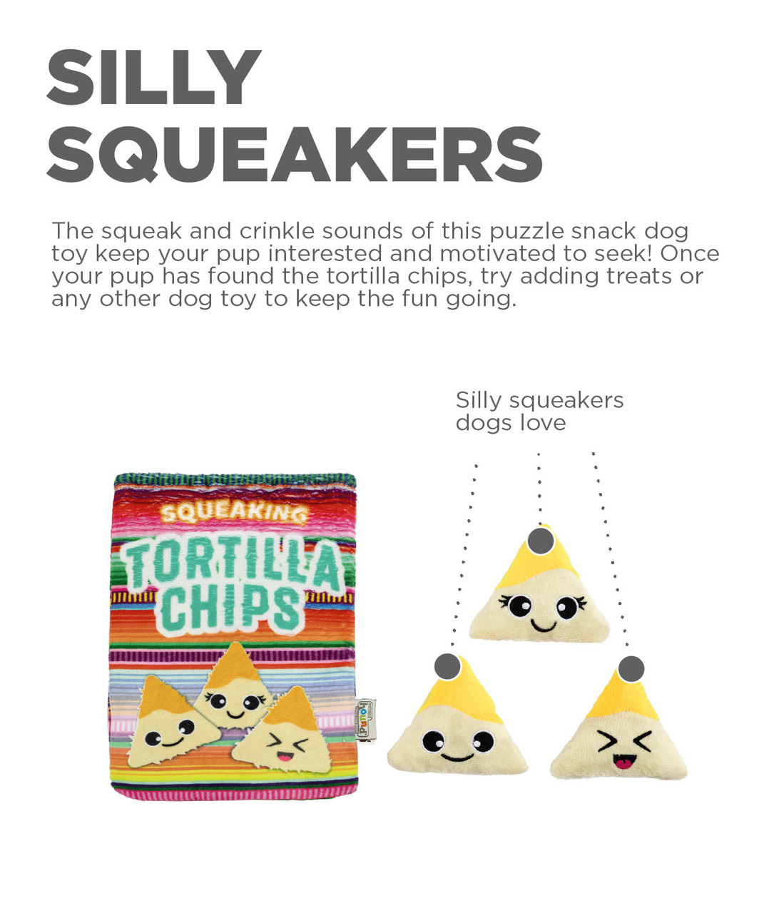 Snack Bag Tortilla Chips Puzzle Dog Toy, Multi - Image 3