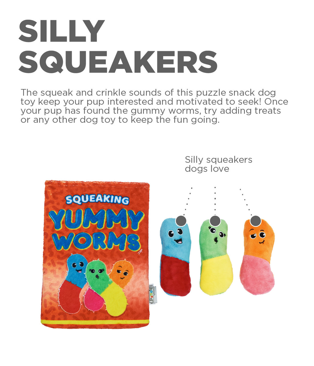Snack Bag Yummy Worms Puzzle Dog Toy, Red - Image 3